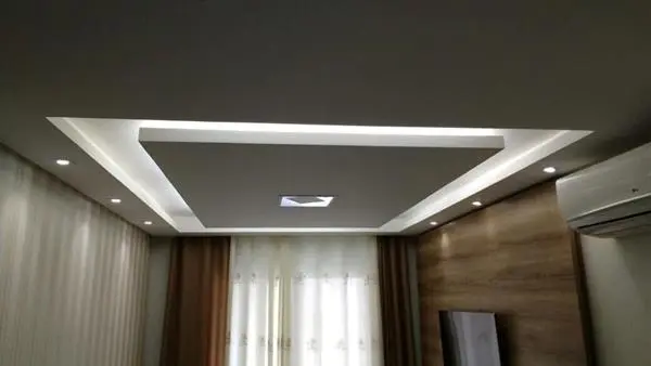 Painel de cabeceira com drywall e iluminação LED