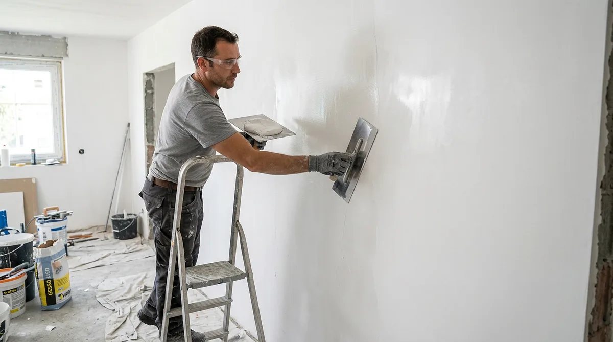 Gesso liso - Materiais e ferramentas para acabamento